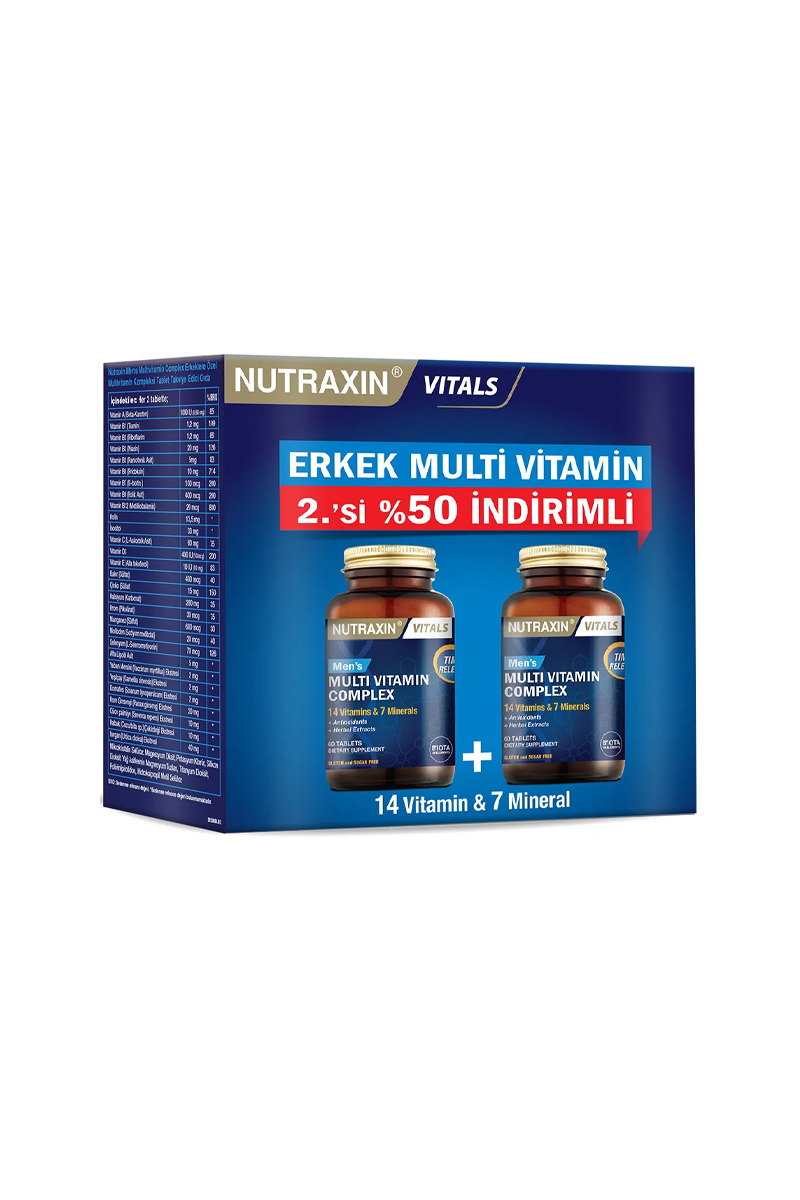 Витамини / мултивитаминиBioxcinNutraxin Multivitamin Erkek 2 si birarada