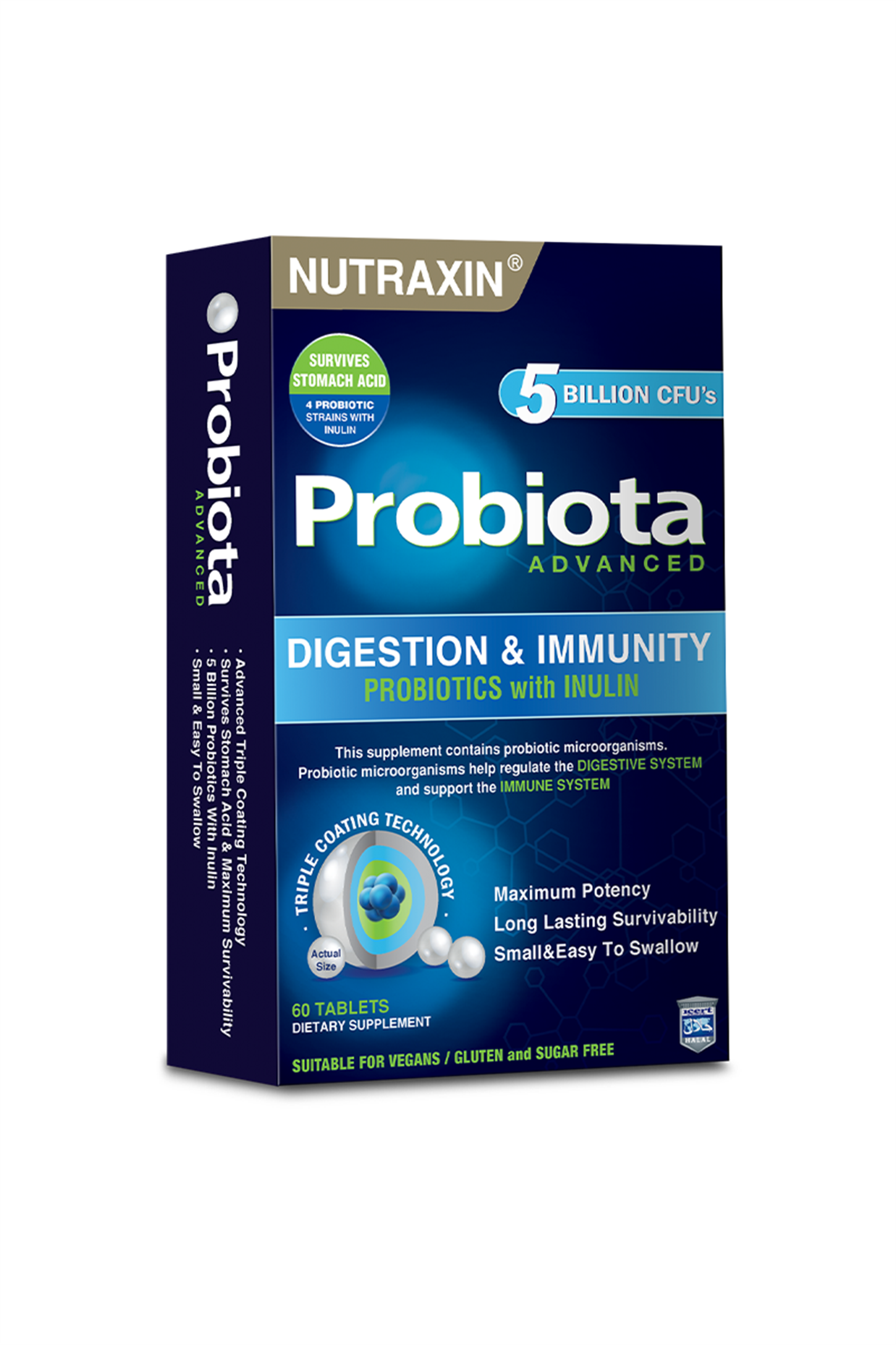 8680512627265 | Nutraxin Probiota Advanced 60 Tablet | KozmovitalProbiyotik / PrebiyotikNutraxinNutraxin Probiota Advanced 60 Tablet