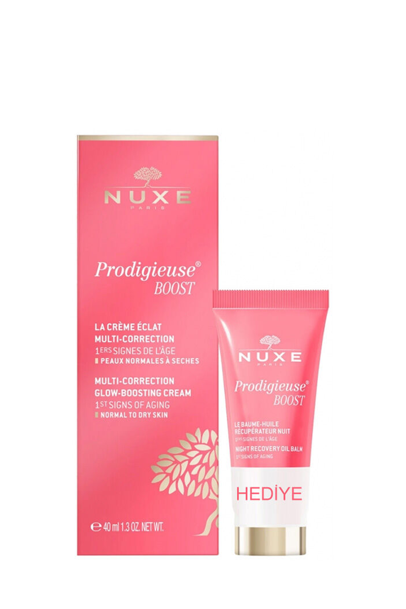 Nuxe Creme Prodigieuse Boost Glow Boosting Cream 40 ml Night Recovery Oil Balm 15 ml HEDİYE | KozmovitalAnti-Aging ÜrünlerNuxeNuxe Creme Prodigieuse Boost Glow Boosting Cream 40 ml Night Recovery Oil Balm 15 ml HEDİYE