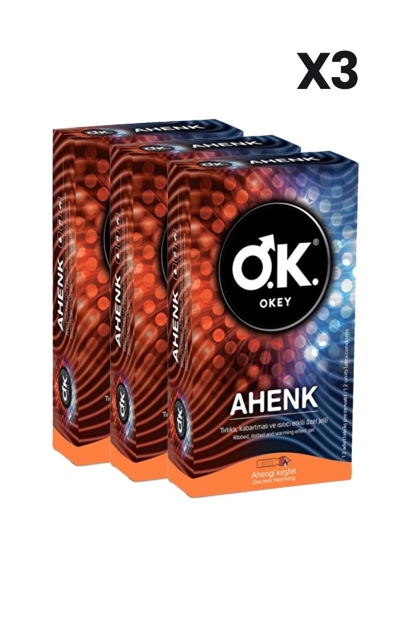 PrezervatifOkeyOkey Ahenk Prezervatif 12'li x3 Adet