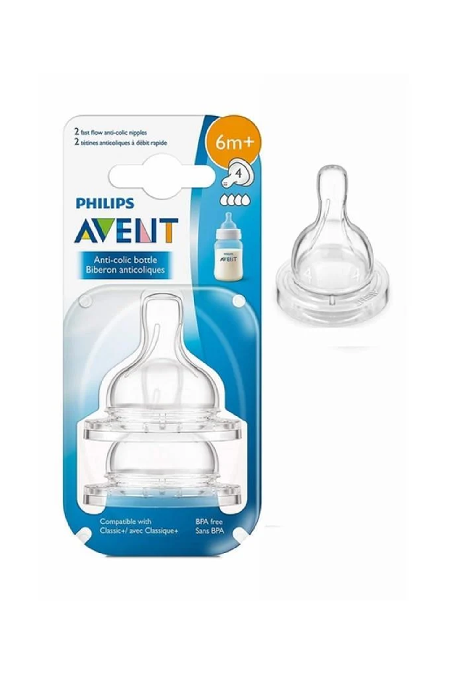 5012909010931 | Philips Avent SCF 634/27 Biberon Emziği No:4 6m+2`li | KozmovitalBiberonlar ve Biberon EmzikleriPhilips AventPhilips Avent SCF 634/27 Biberon Emziği No:4 6m+2`li