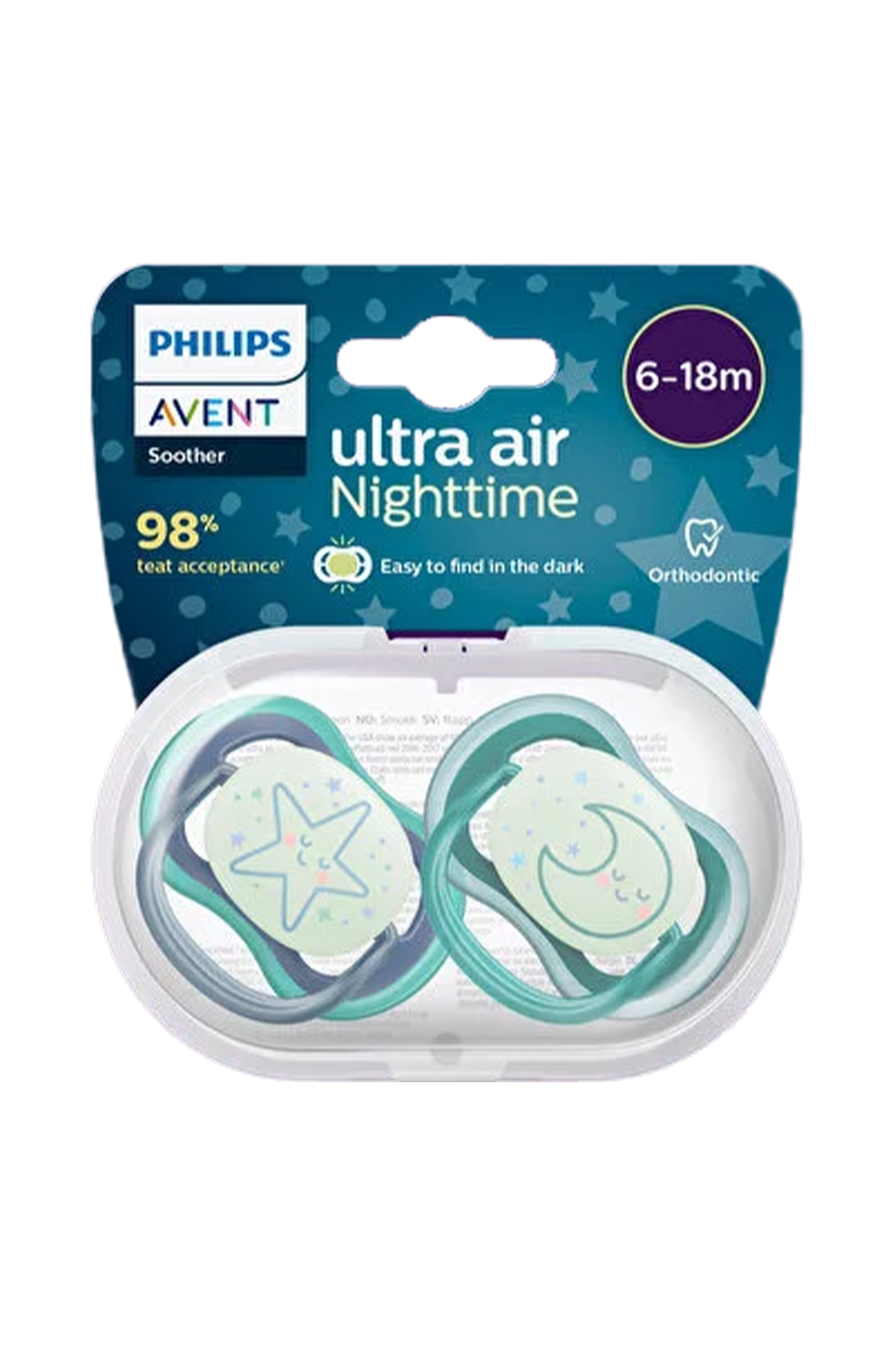 EmziklerPhilips AventPhilips Avent SCF376/13 Ultra Air Night 6-18 Ay 2'li Erkek Emzik