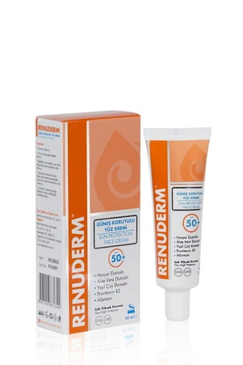 Слънчеви продукти за лицеBgPharmaRenuderm Güneş Korumalı Nemlendirici Yüz Kremi SPF 50+