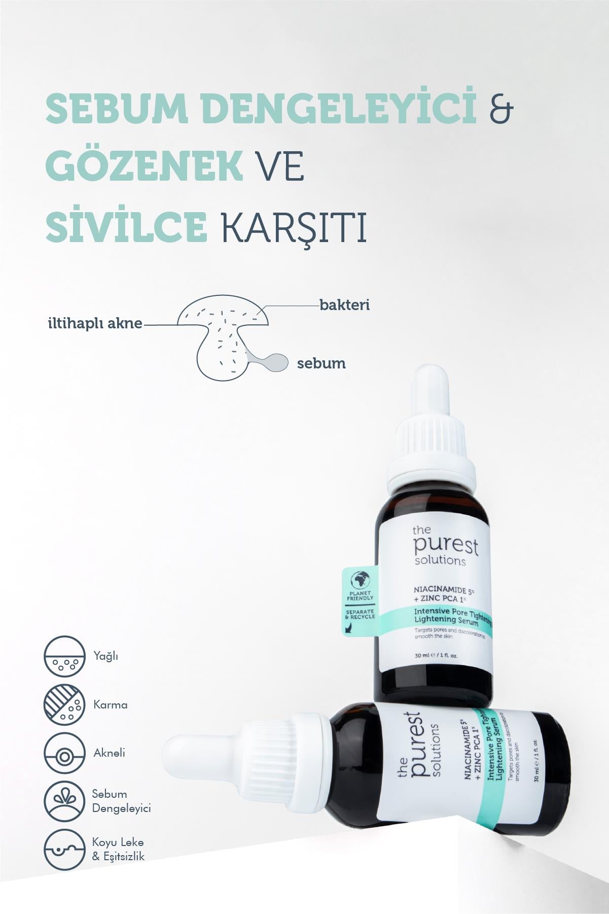 The Purest Solutions Sivilce ve Siyah Nokta Önlemeye Yardımcı Aydınlatıcı Bakım Seti 200 ml + 30 ml + 30 ml TPS111 | KozmovitalYüz BakımıThe Purest SolutionsThe Purest Solutions Sivilce ve Siyah Nokta Önlemeye Yardımcı Aydınlatıcı Bakım Seti 200 ml + 30 ml + 30 ml TPS111
