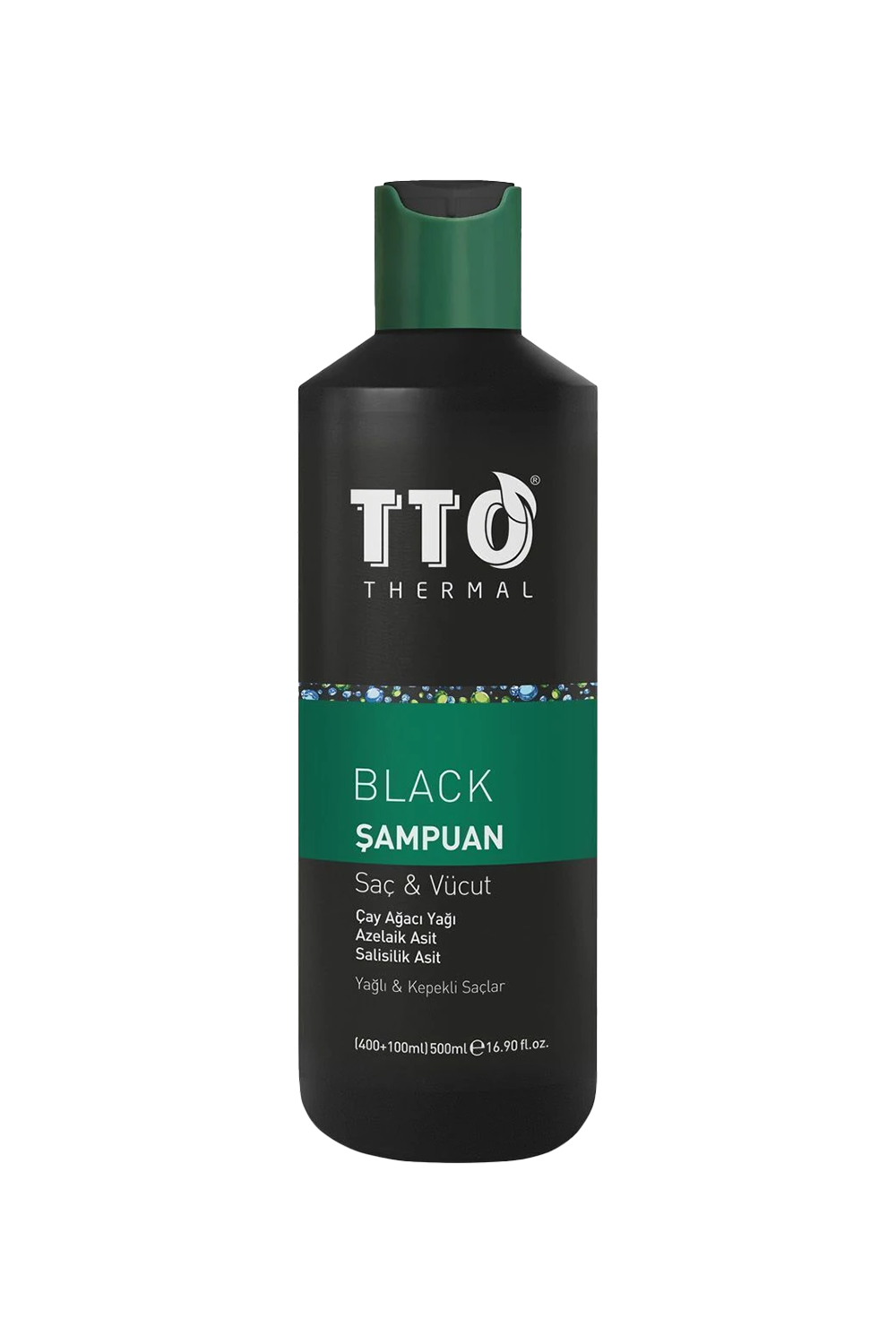 TTO Black Saç ve Vücut Şampuanı 400+100 ml | KozmovitalDuş Jeli ve YağlarıTTOTTO Black Saç ve Vücut Şampuanı 400+100 ml