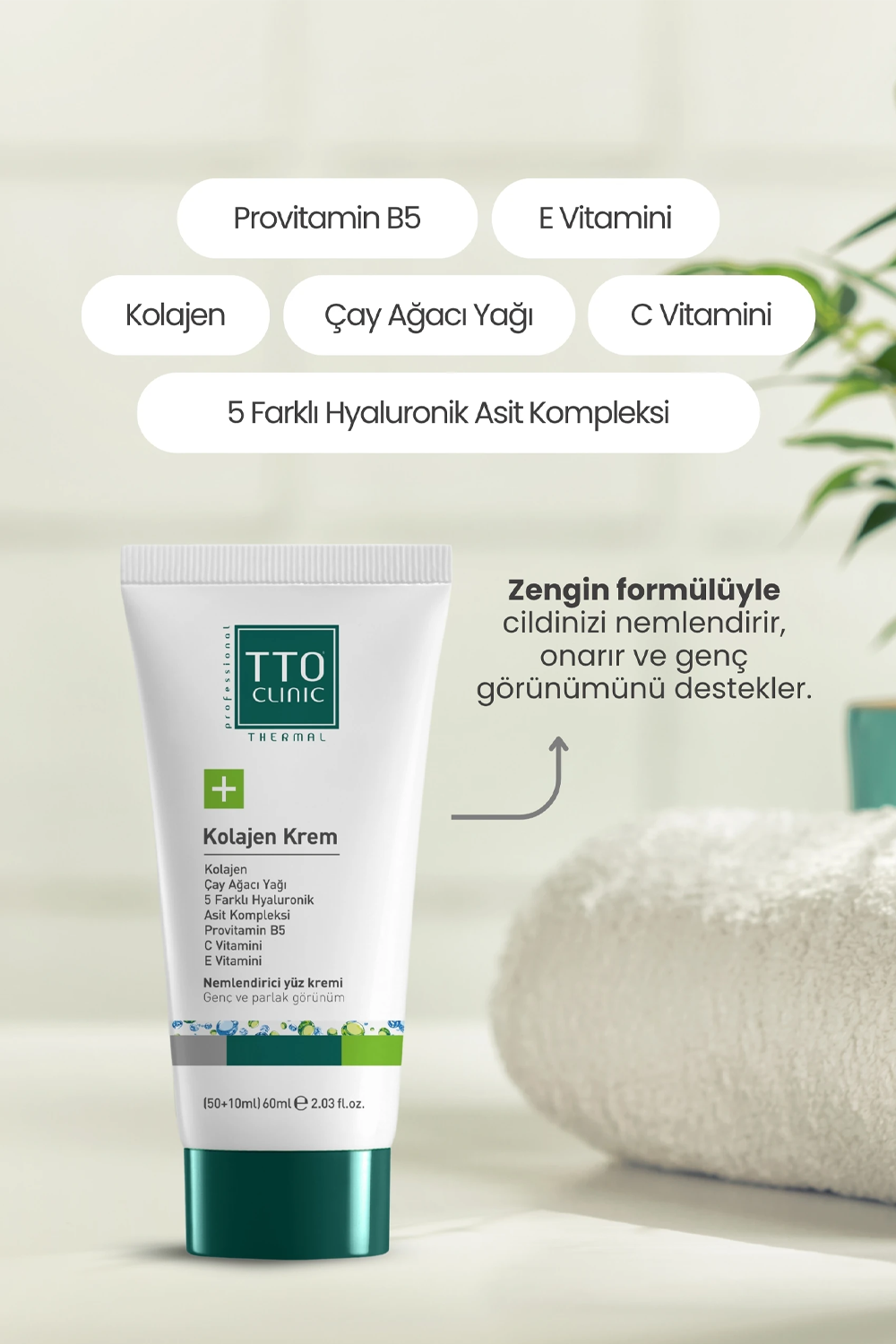 TTO Clinic Kolajen Gündüz Bakım Kremi 50 ml | KozmovitalYüz NemlendiricileriTTOTTO Clinic Kolajen Gündüz Bakım Kremi 50 ml