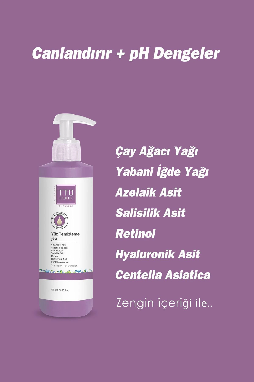 TTO Clinic Yüz Temizleme Jeli 200 ml | KozmovitalYüz TemizleyicileriTTOTTO Clinic Yüz Temizleme Jeli 200 ml