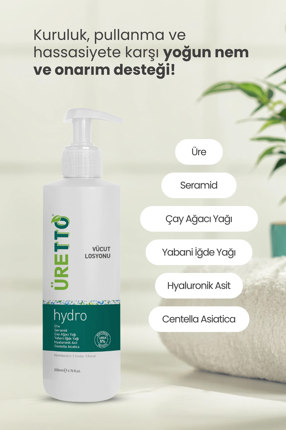 TTO Üretto Hydro Vücut Losyonu 200 ml | KozmovitalVücut NemlendiricileriTTOTTO Üretto Hydro Vücut Losyonu 200 ml