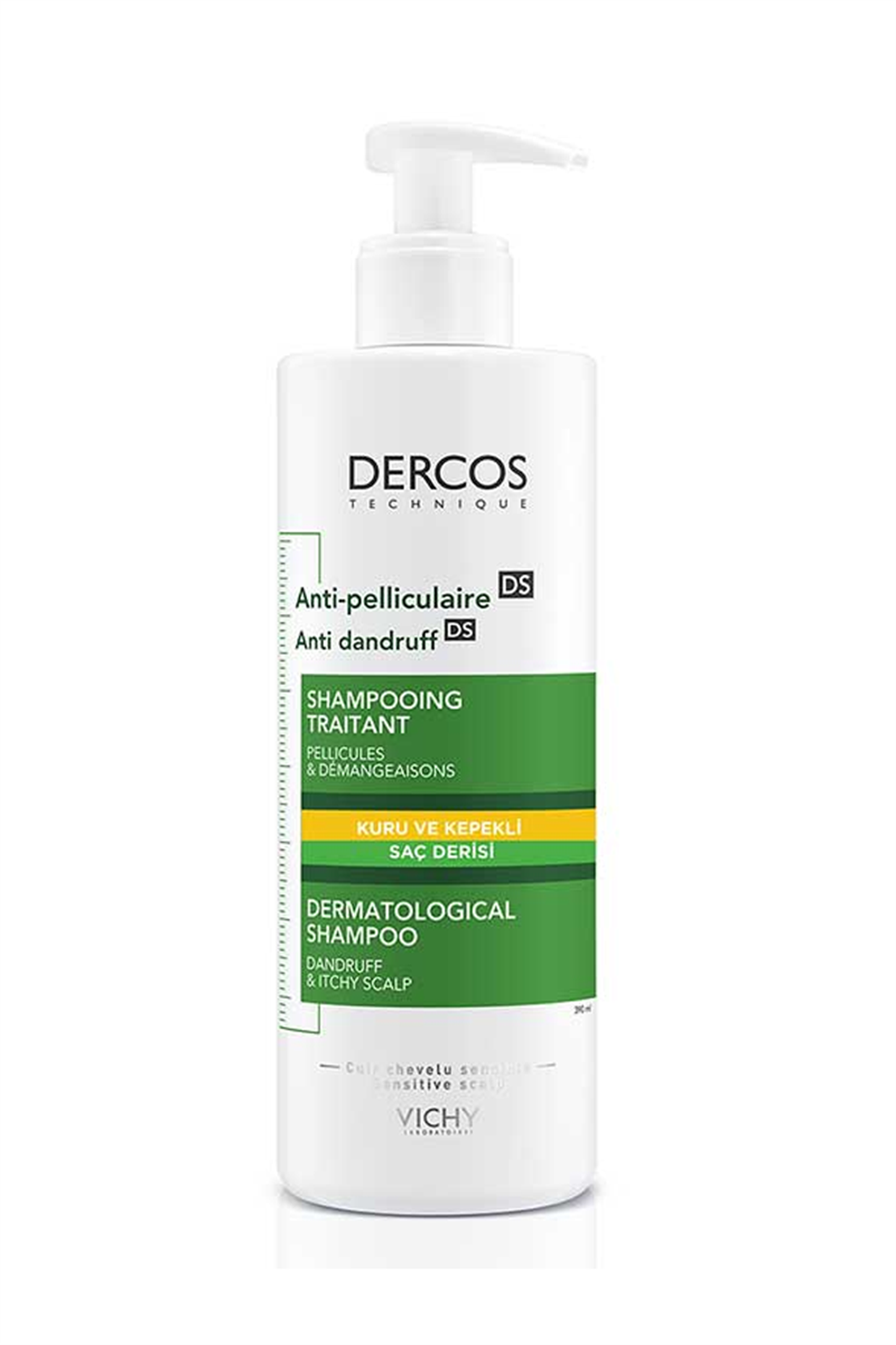 3337875492799 | Vichy Dercos Anti-Pelliculaire Ds Shampoo 390 ml | KozmovitalKepek BakımıVichyVichy Dercos Anti Dandruff Kepek Karşıtı Şampuan 390 ml - Kuru Saçlar