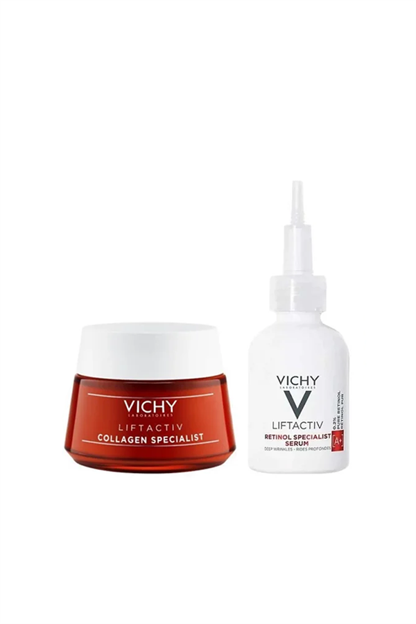 Vichy Liftactiv Collagen Specialist Yaşlanma Karşıtı Bakım Kremi 50 ml + Vichy Liftactiv Retinol Specialist Serum 30 ml Paketi | KozmovitalYüz BakımıVichyVICHY LIFTACTIV RETINOL SPECIALIST SERUM 30 ML + VICHY LIFTACTIV COLLAGEN DAY CREAM 50 ML PAKETİ