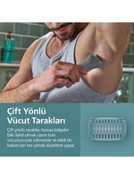 Philips Vücut Bakım 3000 Serisi Duşa Uygun, Hassas Bölge ve Vücut Tıraş Makinesi - BG3480/15