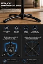 16'' inç Siyah Ayaklı Vantilatör