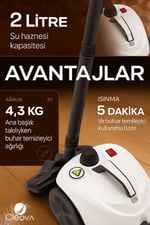 CLV-4041 26 Parça Burharlı Temizlik Makinası 2000W 5Bar