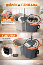 DuoClean Temiz ve Kirli Suyu Ayırabilen Çelik Temizlik Seti