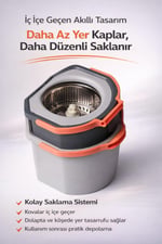 DuoClean Temiz ve Kirli Suyu Ayırabilen Çelik Temizlik Seti