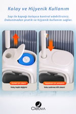 Kartuşlu Tuvalet Fırçalı Çöp Kovası Seti