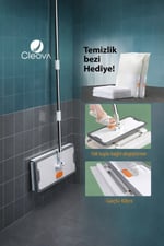Tek Tuşla Bez Değiştirme, Güçlü Klips, Temizlik Bezi Hediyeli
