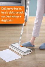 Tek Tuşla Bez Değiştirme, Güçlü Klips, Temizlik Bezi Hediyeli