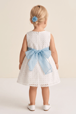 Mayoral Abel Lula Baby Girl Tulle Embroidered Formal Dress Cream