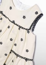 Mayoral Abel Lula Baby Girl Embroidered Dress Cream