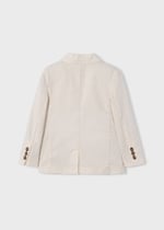 Mayoral Boys' Linen Jacket, Cream