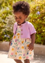 Mayoral Baby Girl Floral Dress Purple