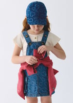 Mayoral Girls' Denim Vest, Navy Blue