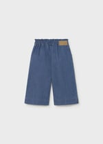 Mayoral Baby Girl Wide Leg Denim Trousers Navy Blue