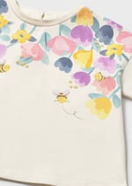 Mayoral Baby Girl Print T-shirt Beige