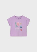 Mayoral Baby Girl Print T-shirt Purple