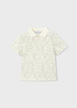 Mayoral Boys' Printed Collar T-Shirt Beige