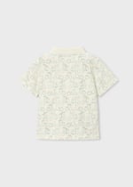 Mayoral Boys' Printed Collar T-Shirt Beige