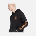 Timberland Stack Logo Print Hood Erkek Sweatshirt Siyah