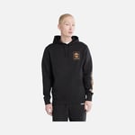Timberland Stack Logo Print Hood Erkek Sweatshirt Siyah