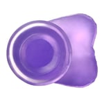 17,5 cm Şeffaf Realistik Damarlı Vantuzlu Mor Dildo Penis