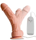 19 cm Belden Bağlamalı Kumandalı Gerçekçi Titreşimli Dildo Vibratör Penis