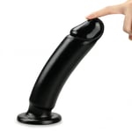 23 Cm Siyah Yumuşak Kalın Anal Dildo