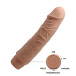 Güçlü Titreşimli 19,5 cm Realistik Vibratör Gerçekci Penis Dildo