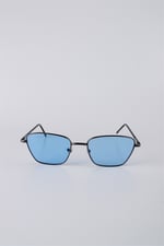 By Marine Füme Çerçeveli Mavi Camlı Geometrik Unisex Güneş Gözlüğü GG25BMTOMPL3R07
