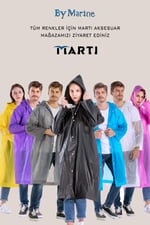 By Marine Kadın Erkek Yağmurluk Kapüşonlu Çıtçıtlı Eva Siyah Yağmurluk BYMMRC881R03