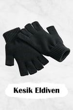 Cappello Unisex Polar Bere Polar Boyunluk Kesik Eldiven Siyah 3'lü Set CAP3LUSET