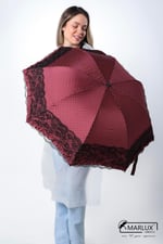 Marlux Bordo Çantalı Ve Dantelli Kadın Şemsiye M21MAR362R001