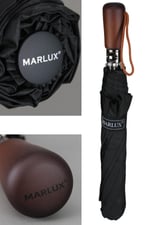Marlux Elegant Otomatik Çelik 10 Telli Siyah Şemsiye Rüzgar Koruma Ponçi Kumaş MPR1008M