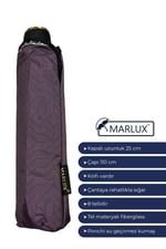 Marlux Modern Çizgi Desenli Yarasa Model 8 Telli Rüzgara Dayanıklı Manuel Şemsiye MARLUX391R03