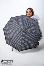 Marlux Siyah Geometrik Desenli Tam Otomatik  Kadın Şemsiye M21MAR706R003