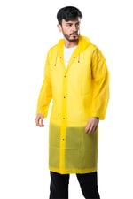 Marlux Unisex Su Rüzgar Geçirmez Kapüşonlu Çıtçıtlı Eva Sarı Kırmızı Yağmurluk 24MRLXYGM