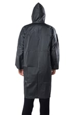 Marlux Unisex Su Rüzgar Geçirmez Kapüşonlu Çıtçıtlı Eva Siyah Beyaz Yağmurluk 24MRLXYGM
