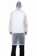 Marlux Unisex Su Rüzgar Geçirmez Kapüşonlu Çıtçıtlı Eva Beyaz Lacivert Yağmurluk 24MRLXYGM