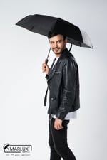 Marlux Yarı Fiber 8 Telli Rüzgar Koruma Ters Dönebilir Kırılmaz Telli Tam Otomatik Siyah Şemsiye M21MAR717R01