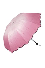 Pembe Yağmur Damlası Kadın Şemsiye